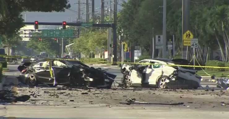 1 dead, 2 hospitalized after crash damages power pole in Sunrise
