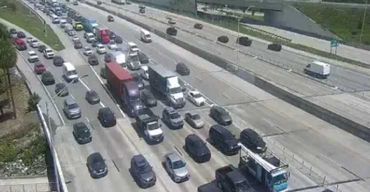 Crash blocks 3 right lanes on I-95 near Yamato Road Exit, causing delays