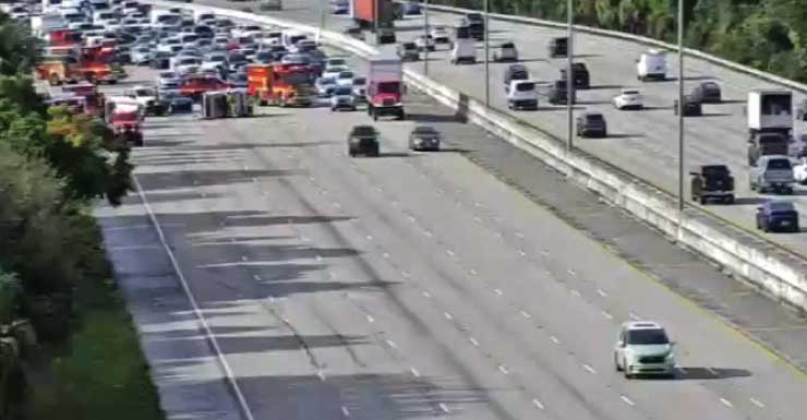 Crashes cleared on I-95 North, Australian Avenue in West Palm Beach