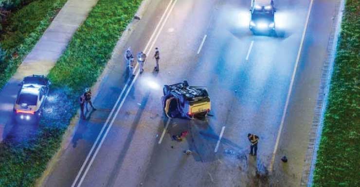Early morning Lehigh Acres chase ends with PIT maneuver, crash, two arrests
