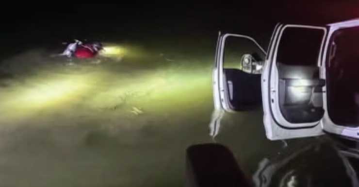 Firefighters respond to partially submerged truck in canal in southwest Cape Coral