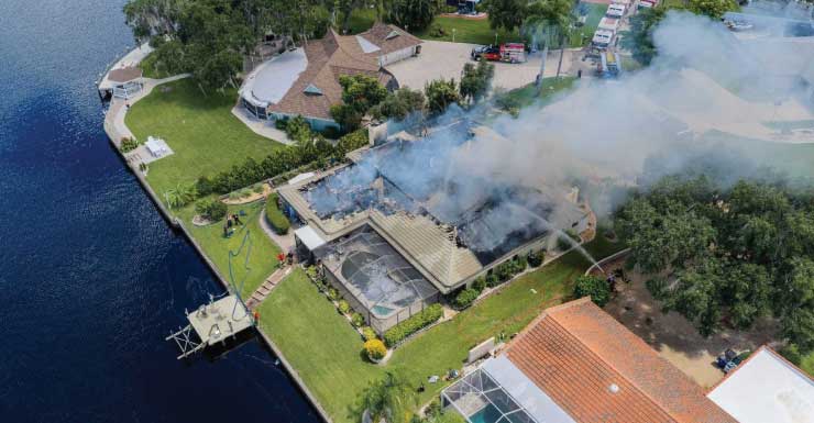 Intense flames and smoke engulf Fort Myers Shores house along Caloosahatchee River