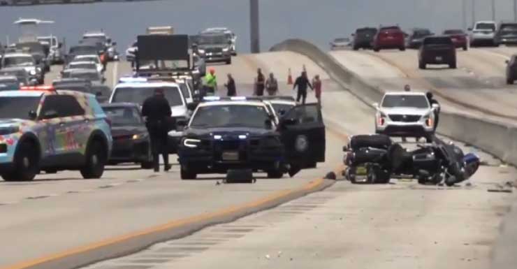 Miami Police motorman hospitalized after crash on Turnpike in SW Miami-Dade