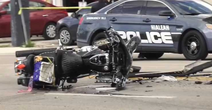 One hospitalized, two arrested in Hialeah motorcycle collision