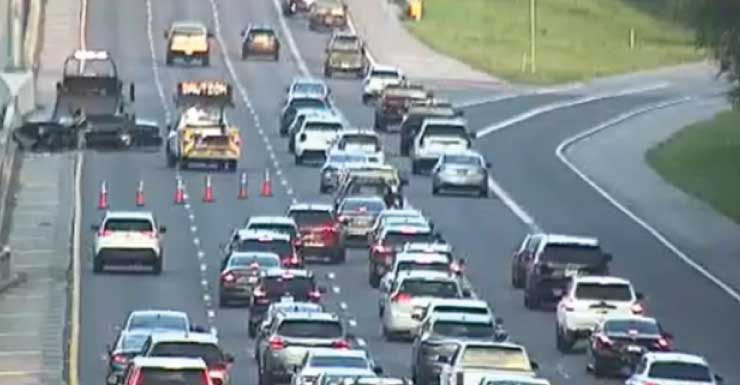 Traffic Alert: 2 eastbound lanes closed on Butler Blvd. at Kernan Blvd due to crash with injuries
