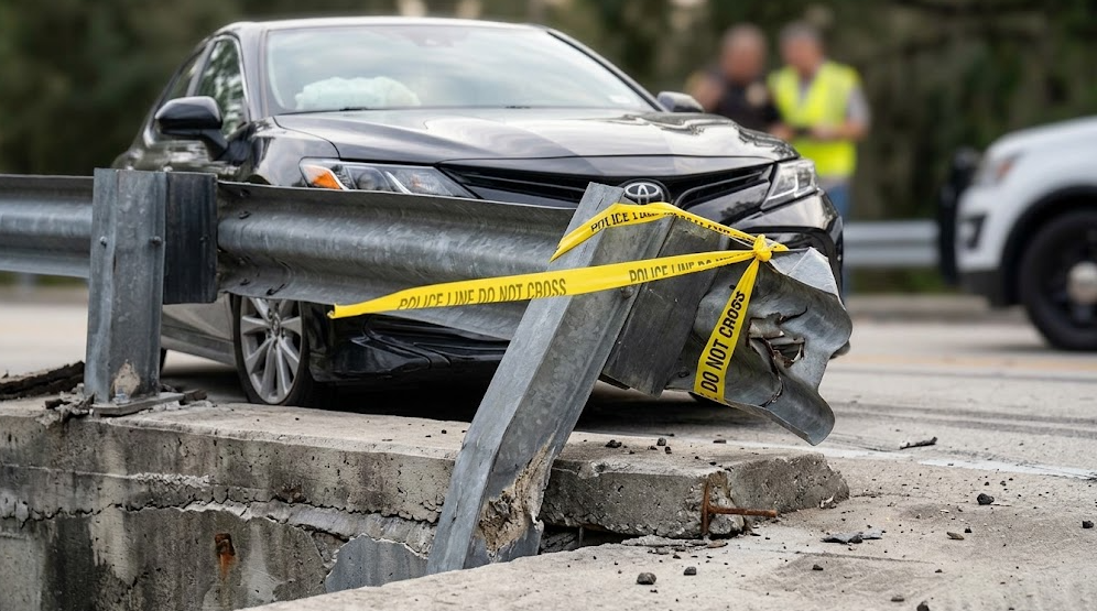 Vehicle crash in Bradford County damages bridge, deputies say