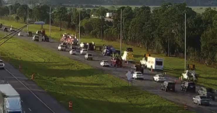 Crash blocks right lane on I-95 South in Martin County