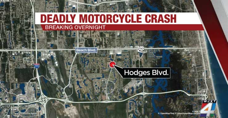 Motorcyclist killed in crash on Hodges Boulevard: JSO