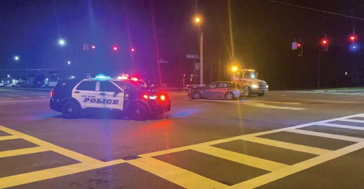 Overnight car crash at Winkler Ave and Veronica S Shoemaker Blvd in Fort Myers