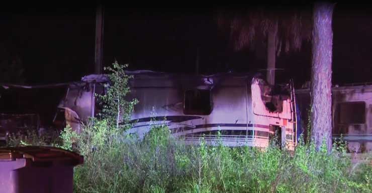 RV fire under investigation in Suncoast Estates