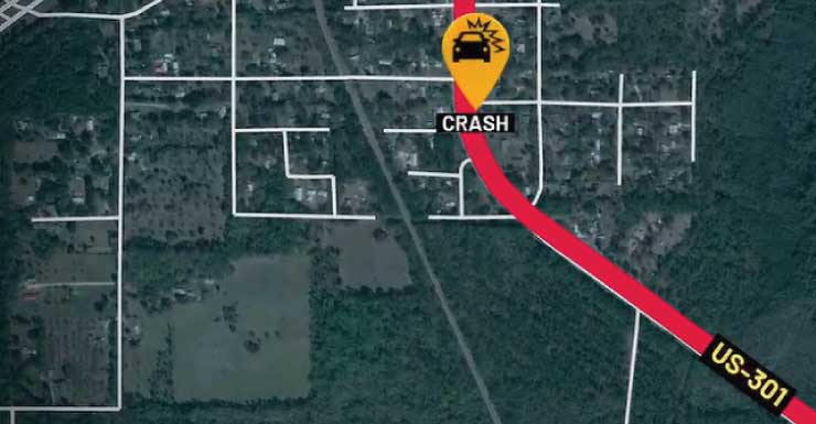 Road reopens after traffic crash causes road closure on U.S. 301 in Waldo