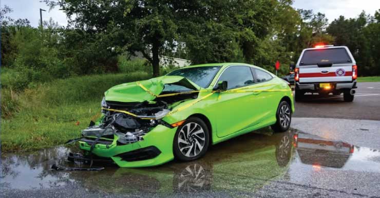 Two people taken to hospital after three-vehicle crash at Nuby’s corner